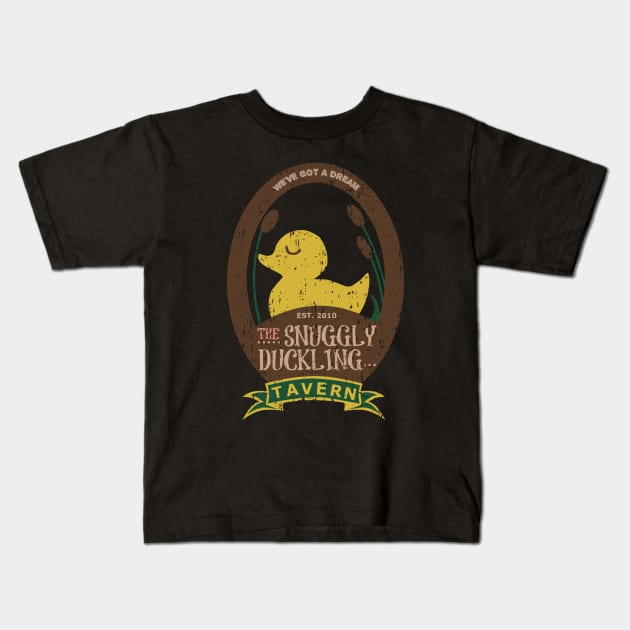 Tangled Snuggly Duckling Tavern Kids T-Shirt by ThisIsFloriduhMan